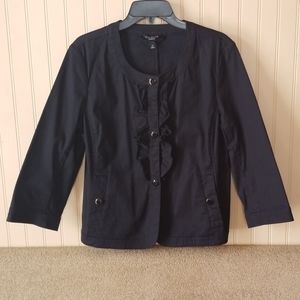 Talbots black jacket size 12 EUC buttons pockets